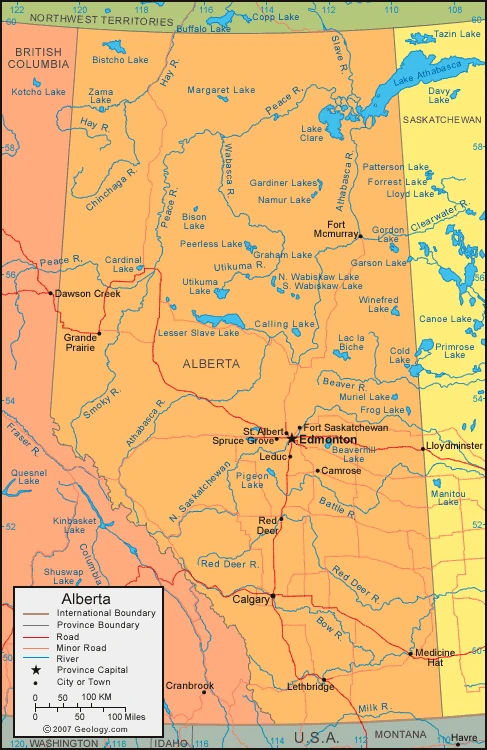 Alberta's map