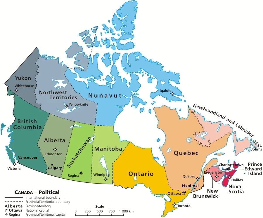 Canada's map