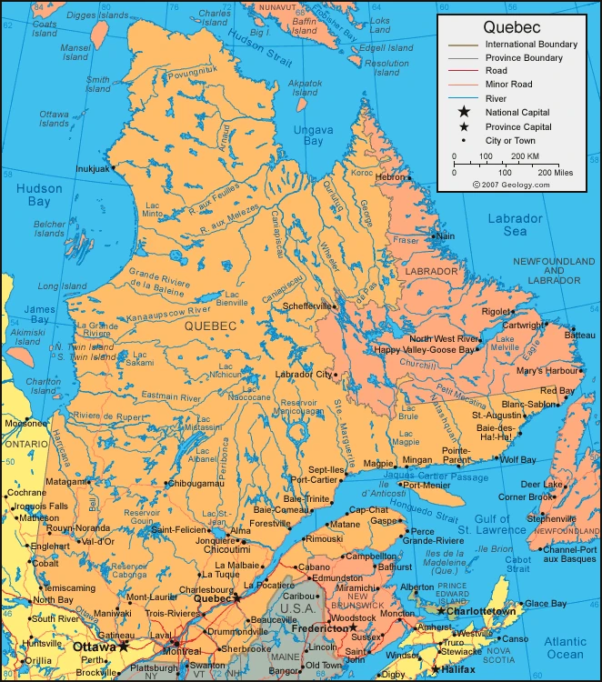 Québec map